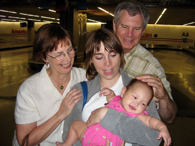 Some of our family was able to meet us at the airport